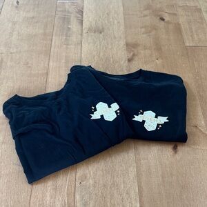 O'Neill Black Tee with Light Blue and Gold Shield Graphic